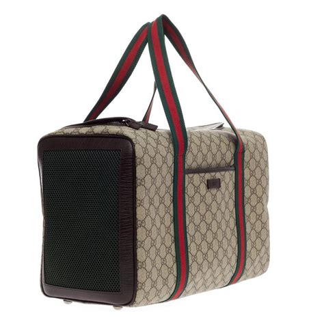 sac chien gucci|gucci dog carrier brown.